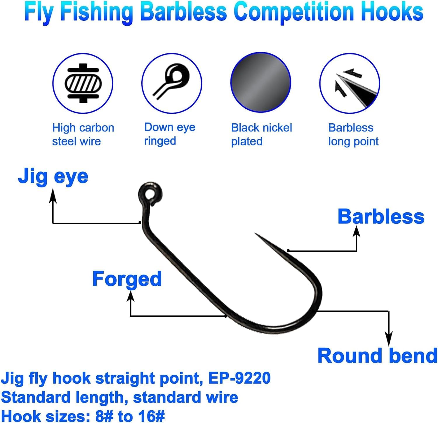 Aventik Eupheng 100PCS Competi - огляд і ціна Fishing Hook Barbless