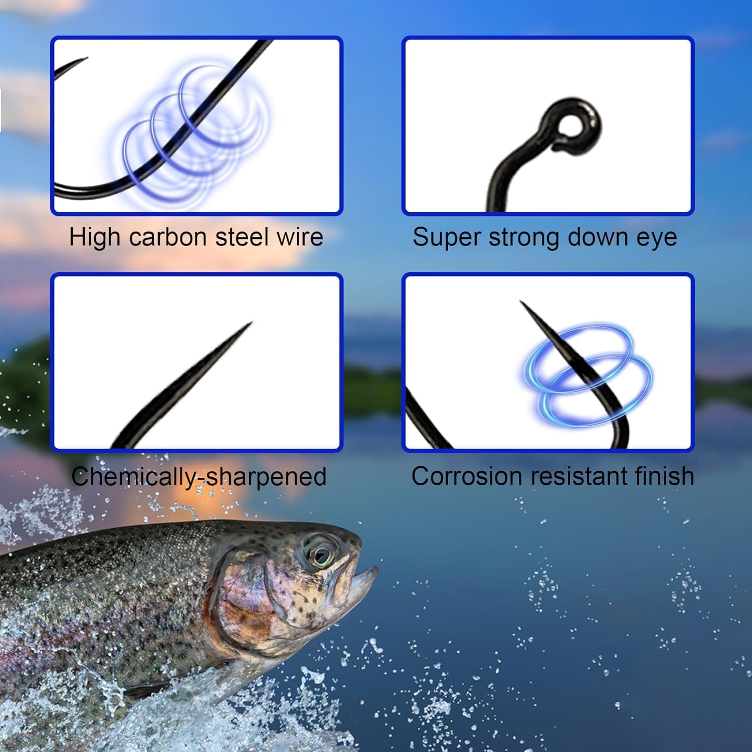 Aventik Eupheng 100PCS Competi - огляд і ціна Fishing Hook Barbless