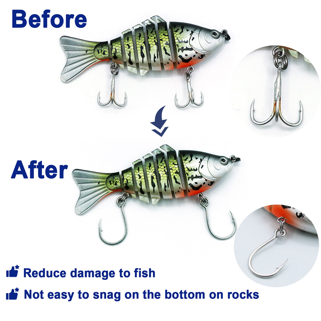 9KM Fishing Hooks 25Pcs Jig Ho - огляд і ціна Fishing Hook Barbless