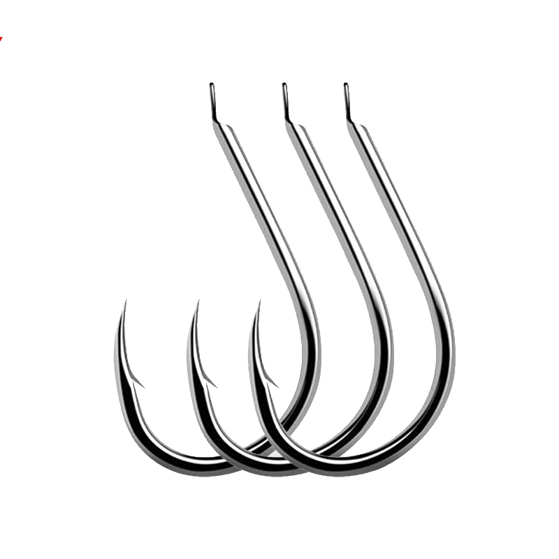 100pcs/Lot 7 Size Barbed Fishi - огляд і ціна Fishing Hook Barbless