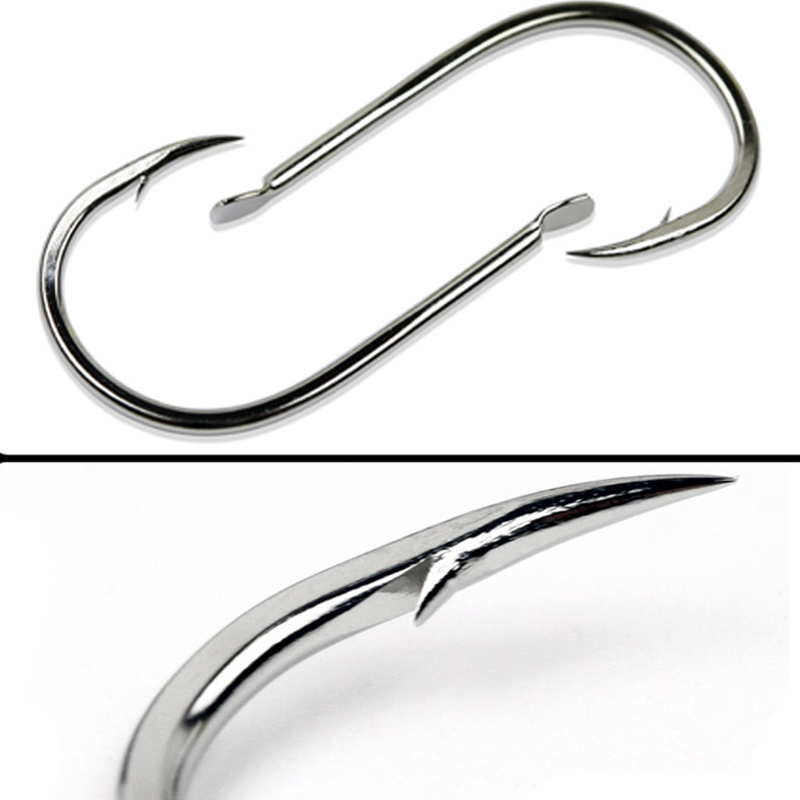 100pcs/Lot 7 Size Barbed Fishi - огляд і ціна Fishing Hook Barbless
