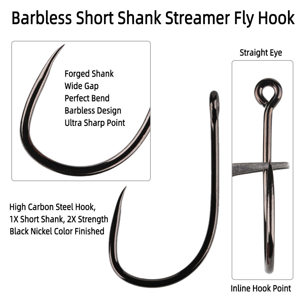 20pcs #1 1/0 2/0 3/0 4/0 5/0 S - огляд і ціна Fishing Hook Barbless